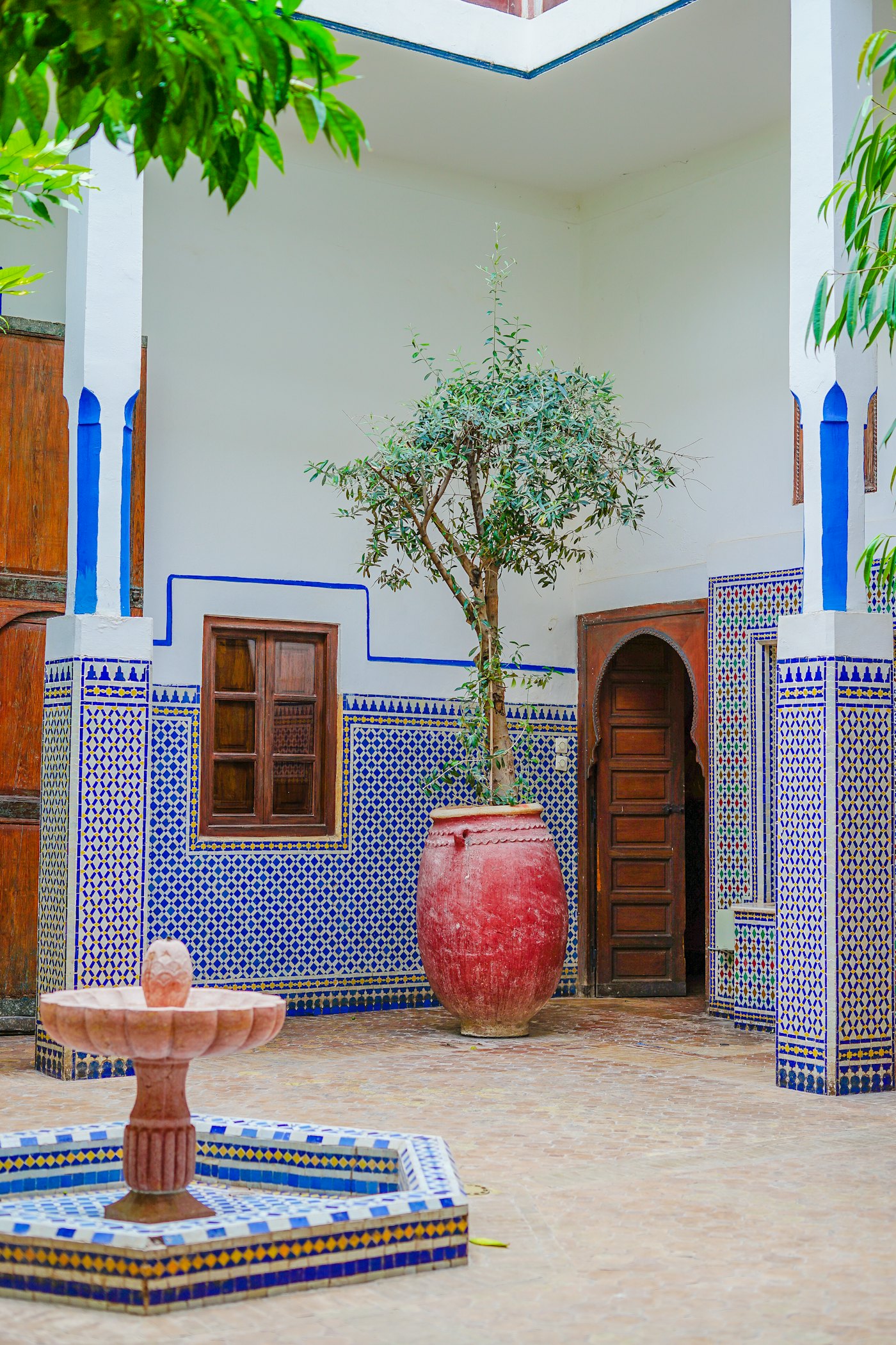 Cour d'un riad à Marrakech